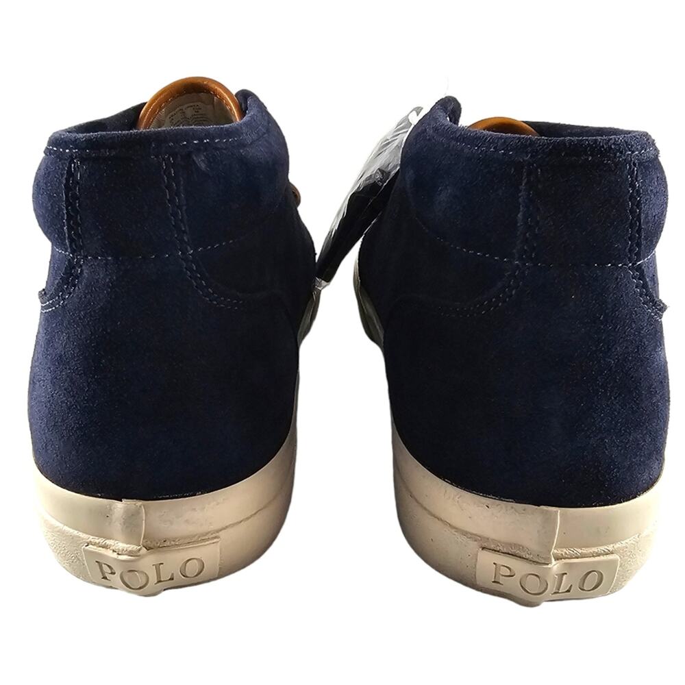 NWOT Polo Ralph Lauren Shoes Mens Size 13 Chukka Boots Blue Suede Keaton - Picture 5 of 16
